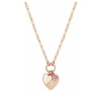 Lipsy Rose Gold Colour Crystal Heart Charm Pendant Necklace