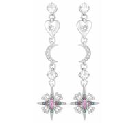 Lipsy Silver Colour Crystal Celestial Drop Earrings