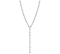 Lipsy Silver Coloured Baguette Glass Drop Pendant Necklace