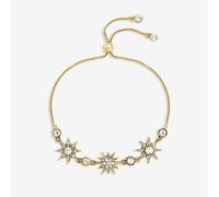 Lipsy Yellow Gold Crystal Toggle Bracelet
