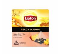 Lipton 20 x Black Tea Peach Mango with Greek Peaches for a Moment of Refreshment Pyramid Bags
