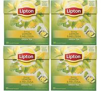 Lipton Green Tea with Sunny Lemon & Melissa (4 x 20 Pyramid Bags)