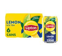 Lipton Lemon Ice Tea Can 330 ml Pack of 6 low calorie soft drink 100 b