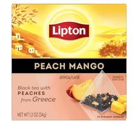 Lipton Peach Mango Black Tea Pyramid Tea Bags 20 Tea Bags