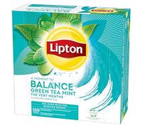 Lipton, Relaxation Selection, Green Tea, Cold or Hot Infusion, Mint Taste, Freshness, 100% Natural Origin Ingredients, 100 Sachets
