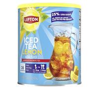 Lipton Sugar Reduced Iced Tea Mix, Lemon, makes 28 quarts (1 pack). Lipton Iced Tea with Lemon, Powder Mix with Reduced Sugar, Natural Flavor, 1.43 kg