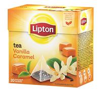 Lipton Vanilla and Caramel Tea Bags - Sealed Boxes of 6 x 20 Bags = 120 Pyramid Tea Bags
