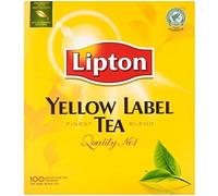 Lipton Yellow Label 100 Tea Bags | Finest Tea Blend | Best Quality | Black Tea | Rich and Authentic Taste | 200g (Pack of 6)