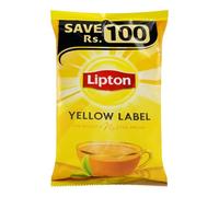 Lipton Yellow Label Black Tea 440g Pouch - Pure Black Tea with Natural Tea Flavour | Strong, Rich & Aromatic | Ideal for Milk Tea & Everyday Chai