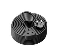 LIPWEL Outdoor Extension Lead 15m Extra Long Cable UK 13A Fused Plug Extension Socket Black 1 Way Socket Outside Using for Garden