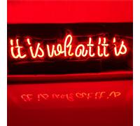 LiQi ™' It is What it is"Real Glass Handmade Neon Wall Signs for Home Decor Wall Light Room Decor Home Bedroom Girls Pub Hotel Beach Cocktail Recreational Game Room （19" x 5"）