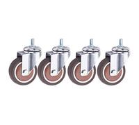 LIQONWAG 2.5 inch Swiveler Wheels Forniture,Heavy Dutyor Wheels,Rubbered Trolley Wheels,Ball Beamoves Smooth,Threaded Stem M8X15Mm,4 Packers Load Capacity 150Kg/Universal
