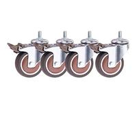 LIQONWAG 2.5 inch Swiveler Wheels Forniture,Heavy Dutyor Wheels,Rubbered Trolley Wheels,Ball Beamoves Smooth,Threaded Stem M8X15Mm,4 Packers Load Capacity 150Kg/Brake