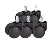 LIQONWAG 2 Incher Wheels, Office Chairers Wheels, Replacement Heavy Duty Swivel Chair Wheels, 5 Pcs/Black