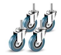 LIQONWAG 4X Swiveler Wheels, Durable Non Marking Smoothers, Pvcnitureer Wheels, No Noise, Safetydual Lockingers, for Cart,Niture, Toolbox Workbench/Swivel/75Mm/M12