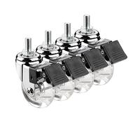 LIQONWAG 50Mm Swiveler Wheels, M8X15Mm,M10X15Mm Stemers, 360 Degree Threaded Swivelers, Set of 4,Nitureer, Transparent Rubbered Trolley Wheels/4 Braked/M10*15Mm