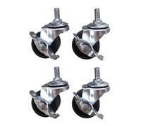 LIQONWAG 50Mm Swivelers, 4Pcs Nylon Heavy Dutynitureers, Stainless Steel Bracket, Ball Beamoves Smoothly, Trolleyniture Wheels with Screws, Max 70Kg Per Set/4 Braked