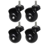 LIQONWAG Baller Wheels,Niture Wheels, Threaded Stemer, Swivel Plate Ballers, for Table Dresser Cabinet, 4 Pack/1.5Inch