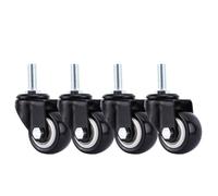 LIQONWAG Castor Wheels 4 Pieces Heavy Duty Quiet Polyurethaneers Screwniture Trolleyer Wheelsniture Wheels/Black/1.5Inch