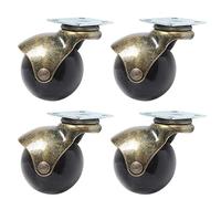 LIQONWAG Castor Wheels 4Pcs 2 Inches 50Mm Beacapacity 30Kg Black Trolley Wheelser Rubber Swivelers for Office Chair Sofa Platformers Wheels/Ers/1.5 inch