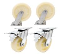 LIQONWAG Castor Wheels Nylon Universaler with Brake Heavy Dutynitureer Trolley Transporter Wheel 4 Packniture Wheels/Sier/6Inch