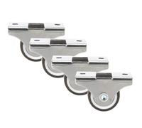 LIQONWAG Castor Wheels Silent Rubberers Drawer Linear Pulley Floor Cabinetniture Directionalers 4Pcsniture Wheels/Sier/1.25Inch
