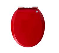 LIQONWAG Color Round Toilet Seat with Easy Clean & Top Fixed Hinge, Round Soft Close Toilet Seat, Quick Release/Red