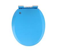 LIQONWAG Color Round Toilet Seat with Easy Clean & Top Fixed Hinge, Round Soft Close Toilet Seat, Quick Release/Blue