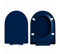 LIQONWAG Colored Toilet Seat D Ssoft Close Toilet Seat with Quick Release, Easy Installation with Top Fixing & Adjustable Hinges, Colored Pp Material/Navy