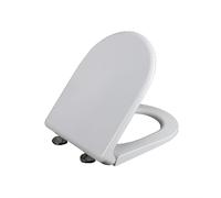 LIQONWAG D Shaped Soft Close Toilet Seat, Toilet Seats, Top Fixing Quick Release Toilet Seat White, 360° Adjustable Hinges, D Stoilet Lid Loo Seat/02R 37 * 46Cm