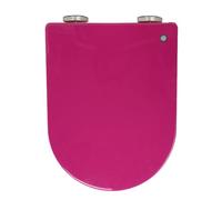 LIQONWAG D Shaped Toilet Seat Pp Elongated Toilet Seat with Quick Release Hinges, Slow Close Toilet Seat with 360° Adjustable Hinge, Easy to Install and Clean/Purple