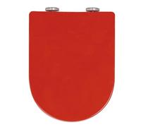 LIQONWAG D Ssoft Close Toilet Seat with Quick Release D-Stoilet Lid Simple Top Fixing for Easy Clean Toilet Seats Wc Seats White Loo Seat Toilet Lid/Red