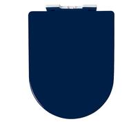 LIQONWAG D Ssoft Close Toilet Seat with Quick Release for Easy Clean Loo Toilet Seat with Adjustable Hinges Thicken D Stoilet Seat/Navy Blue