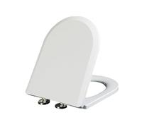 LIQONWAG D Stoilet Seat Soft Close, U Stoilet Seats with Quick Release, Loo Seat Easy to Clean with Top Fittings, Bathroom Replacement Toilet Lid/35.5 * 44Cm