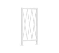 LIQONWAG Elegant White Iron Stair Railing Set for Indoor & Outdoor, Stylish Balcony & Attic Guardrail, 5 Chic Designs Available, Perfect for Terrace Safety and Décor/White/Stil 2