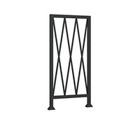 LIQONWAG Elegant White Iron Stair Railing Set for Indoor & Outdoor, Stylish Balcony & Attic Guardrail, 5 Chic Designs Available, Perfect for Terrace Safety and Décor/Black/Stil 2