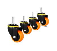LIQONWAG Furnitureers,Rubber Swivel Wheels,2In Heavy Dutyer Wheels,Industrial Transporters,Polyurethane,Silent and Wear-Resistant,Suitable for Trolleys,Equipment Andhinery/Rotate/8Mm