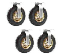 LIQONWAG Heavy Dutyer Set, Pneumatic Swiveler, Rubberer Wheel, Moving Silent, 150Kg Load Capacity, Trolley Industrial Transport Wheel, Toolboxer Wheels/Fixed/150Mm/6In