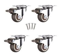 LIQONWAG Heavy Dutyor Wheels,Wheels Forniture,Niture Swivel Wheelser,4 Plateer Wheels,Swivelor with Brakes,Rubbernitureer,with Screws and 360° Mounting Top Plate/Brake/2In
