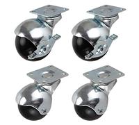 LIQONWAG Heavy Dutyor Wheels,Wheels Forniture,Niture Swivel Wheelser，4Pcs Swivel Ballers Wheels,Nylon-Furniture-Plate-Casters, Galvanized Bracket,Silent,Bea90Kg/2Brake+2Universal/2In