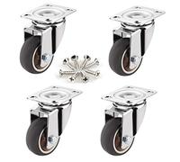 LIQONWAG Heavy Dutyor Wheels,Wheels Forniture,Niture Swivel Wheelser,4Pcs Swivel Plateer Wheels,Rubbernitureor with Brakes,with Screws and 360° Mounting Top Plate/4Universal/2In