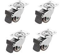 LIQONWAG Heavy Dutyor Wheels,Wheels Forniture,Niture Swivel Wheelser,4Pcs Swivel Plateer Wheels,Rubbernitureor with Brakes,with Screws and 360° Mounting Top Plate/4Brake/1In