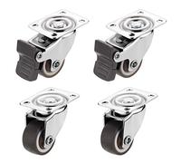 LIQONWAG Heavy Dutyor Wheels,Wheels Forniture,Niture Swivel Wheelser,4Pcs Swivel Plateer Wheels,Rubbernitureor with Brakes,with Screws and 360° Mounting Top Plate/2Brake+2Universal/2In
