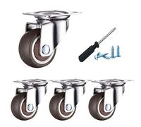 LIQONWAG Heavy Dutyor Wheels,Wheels Forniture,Niture Swivel Wheelser,Plateer Wheels,Swivelor with Brakes,Soft Rubbernitureer,360° Mounting Top Plate/Universal/25Mm