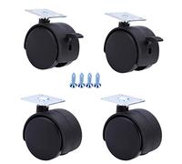 LIQONWAG Heavy Dutyor Wheels,Wheels Forniture,Niture Swivel Wheelser,Set of 4 Nylonniture Wheels Office Chairer,Swivel Double Wheel,Load 50Kg,Replacement for Cots/Universal+Brake/2In
