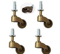 LIQONWAG Heavy Dutyor Wheels,Wheels Forniture,Niture Swivel Wheelser,Swivel Stemer Wheels,Vintage Nylonnitureor,Oil Rubbed Bronze,Mute,4Pcs,with Plunger Rod M10/Bronze