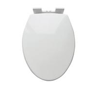 LIQONWAG Large Opening Toilet Seat Soft Close, Open Front - Quick Release Toilet Seat Round with Adjustable Hinges, White/Elongated 36 * 46Cm