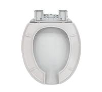 LIQONWAG Open Front Toilet Seat Round, Quick Release and Adjustable Hinge Provide The, Round Toilet Seat, White 365 * 400Mm