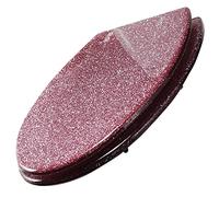 LIQONWAG Resin Toilet Seat Elongated, Heavy Duty Glitter Toilet Seat Soft Close with Quick Release, Glitter Cover Acrylic Toilet Seats/Pink