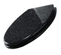 LIQONWAG Resin Toilet Seat Elongated, Heavy Duty Glitter Toilet Seat Soft Close with Quick Release, Glitter Cover Acrylic Toilet Seats/Black